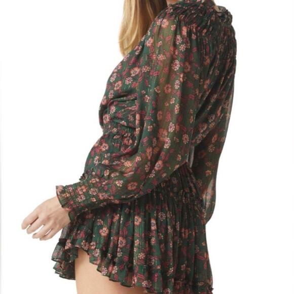 MISA Los Angeles Clio Top in Green Evergreen Bloom - Picture 3 of 10